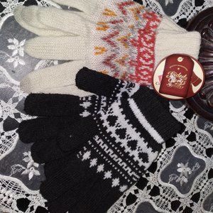 TWO PAIR OF  WINTER GLOWES FOR BETTER DEAL, 100 % WOOL